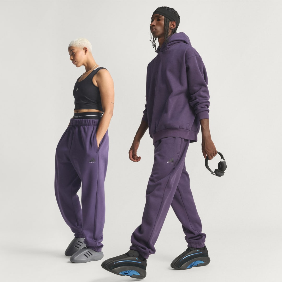 Joggingbukser adidas Performance Basketball Fleece Sweatpants Lilla | JV6116, 0