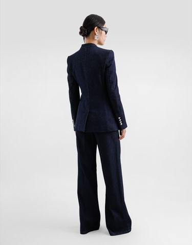 Jeans Dolce & Gabbana Dolce & Gabbana Silk Denim Palazzo Pants Blå | FTC6YDG8MR3S9001, 2