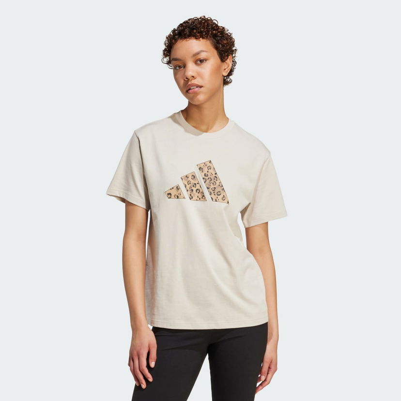T-shirt adidas Performance Animal Print Graphic T-Shirt Beige | JM4423