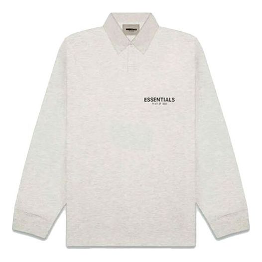 Polo skjorte Fear of God Essentials Long Sleeve Polo Grå | FOG-FW20-347