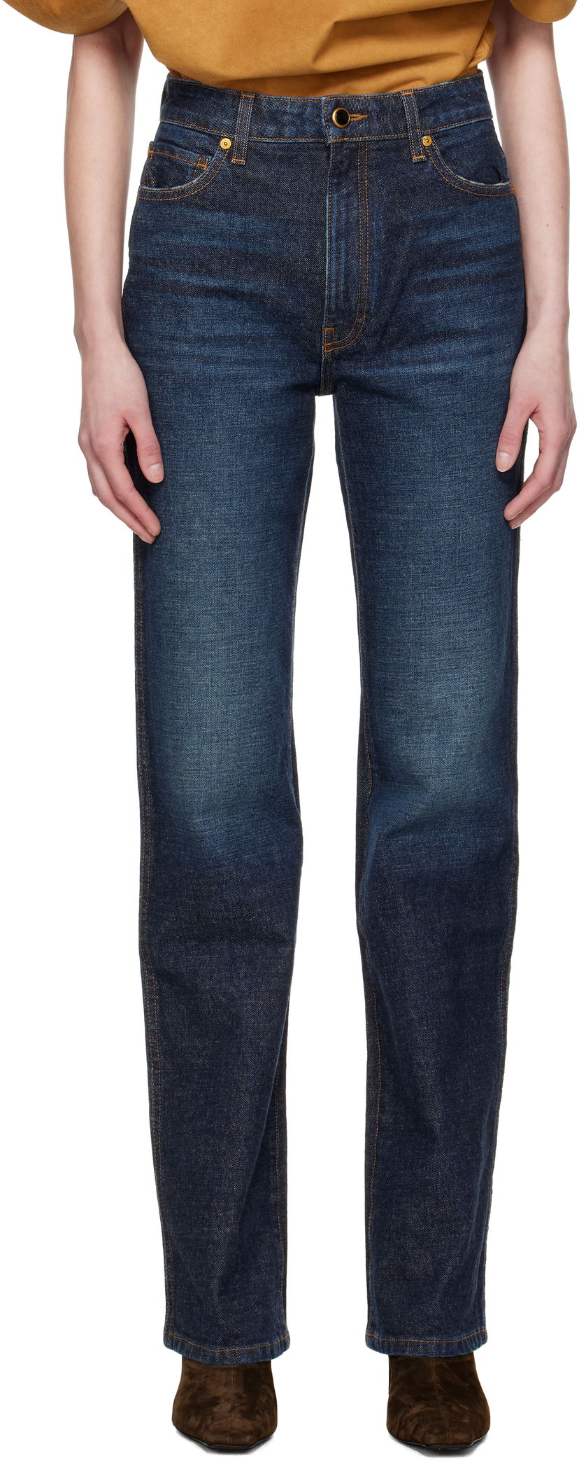 Jeans Khaite KHAITE Danielle Stretch Jeans Blå | 1032916010