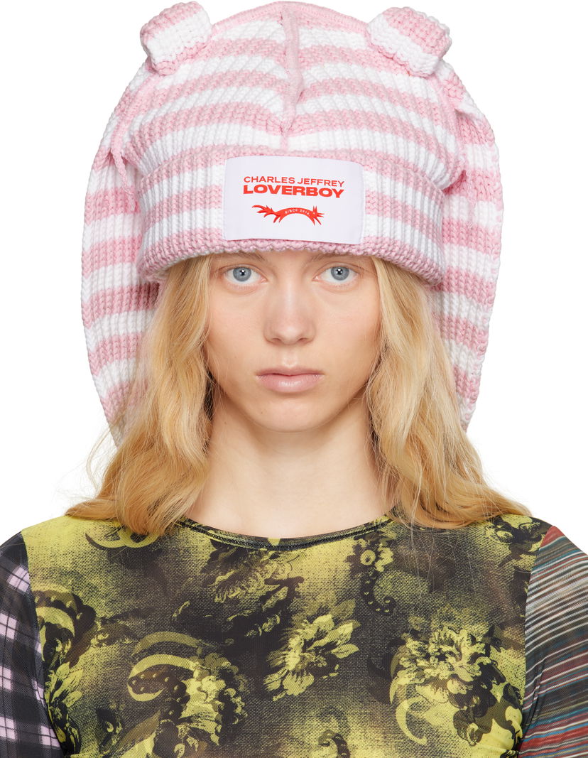 Beanie Charles Jeffrey Loverboy Charles Jeffrey LOVERBOY Chunky Rabbit Beanie Lyserød | 54131502