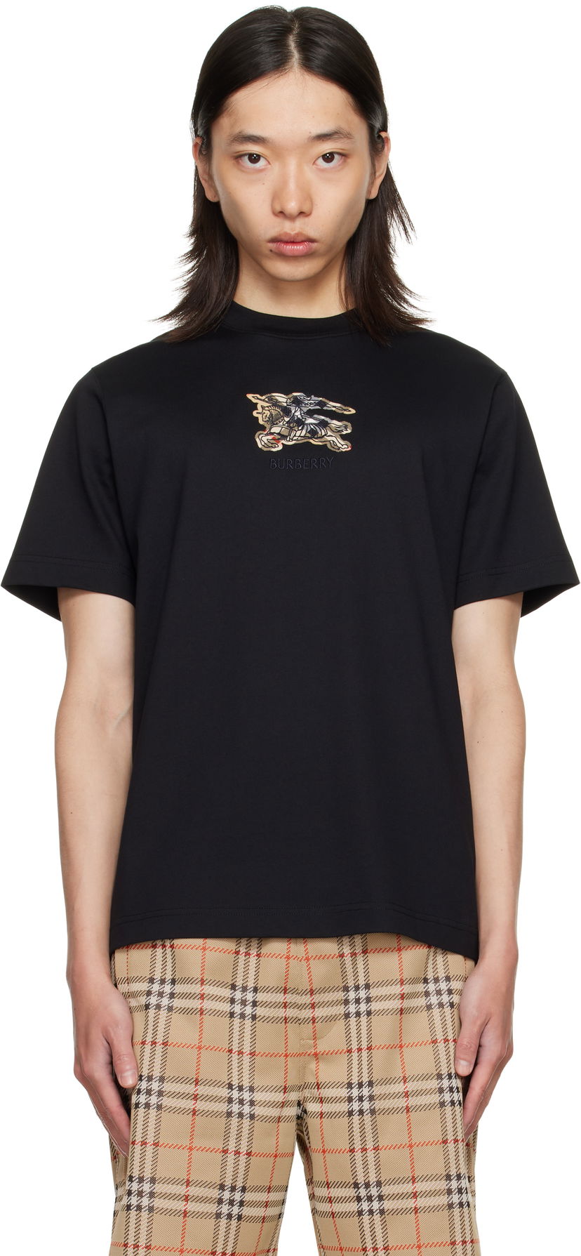 T-shirt Burberry Burberry EKD Check Cotton T-Shirt Sort | 8116169