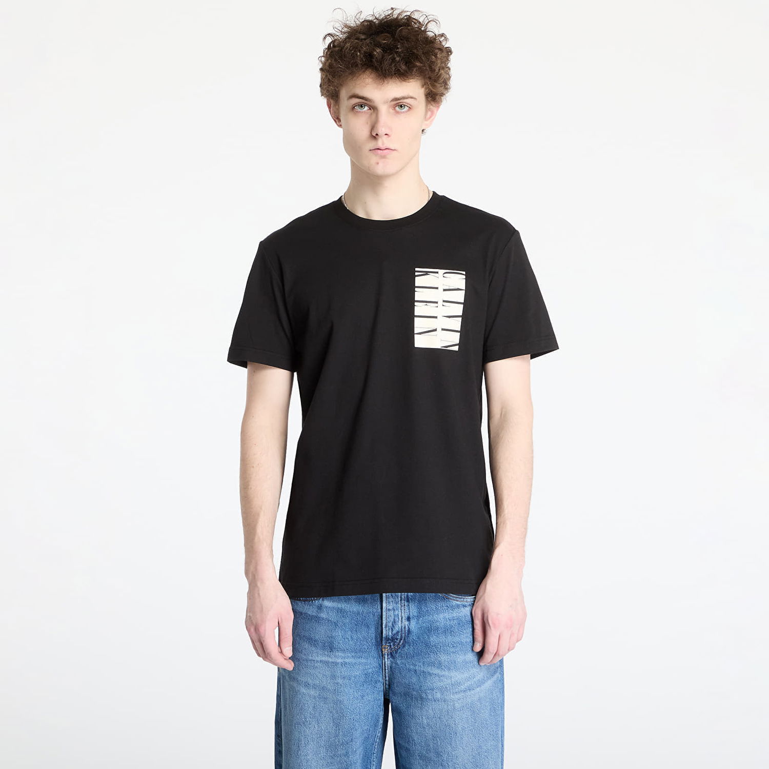 T-shirt CALVIN KLEIN Calvin Klein Jeans Serif Box Graphic Tee Sort | J30J327474 BEH, 0