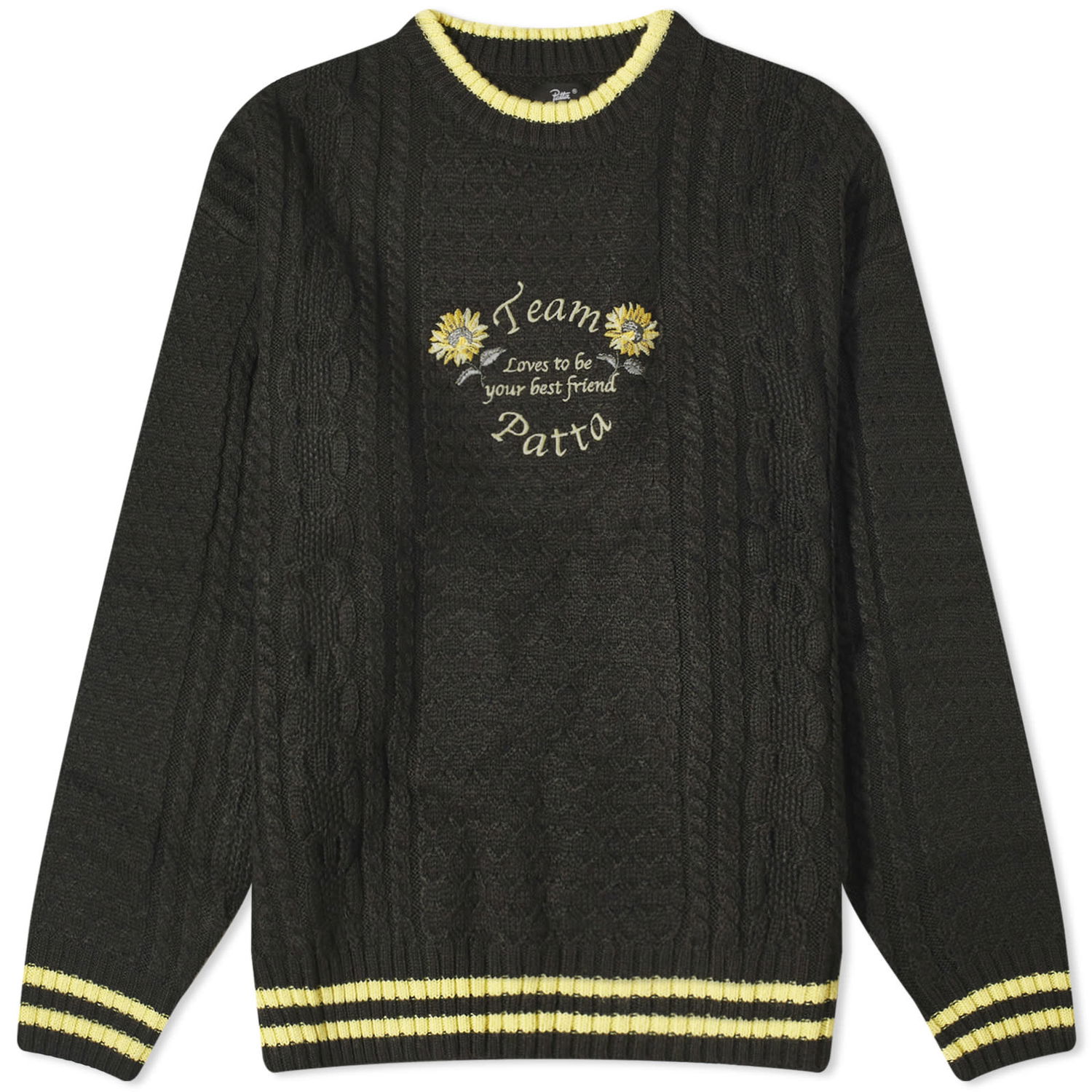Sweater Patta Loves You Cable Knit Grøn | POC-AW23-LOV-YOU-CKS-002, 0