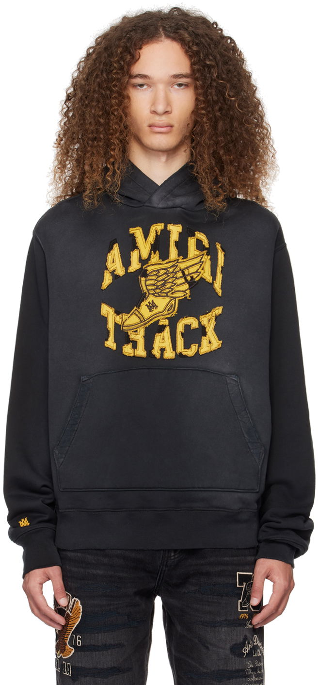 Sweatshirt AMIRI 'Track' Hoodie Sort | AMJYHD1003