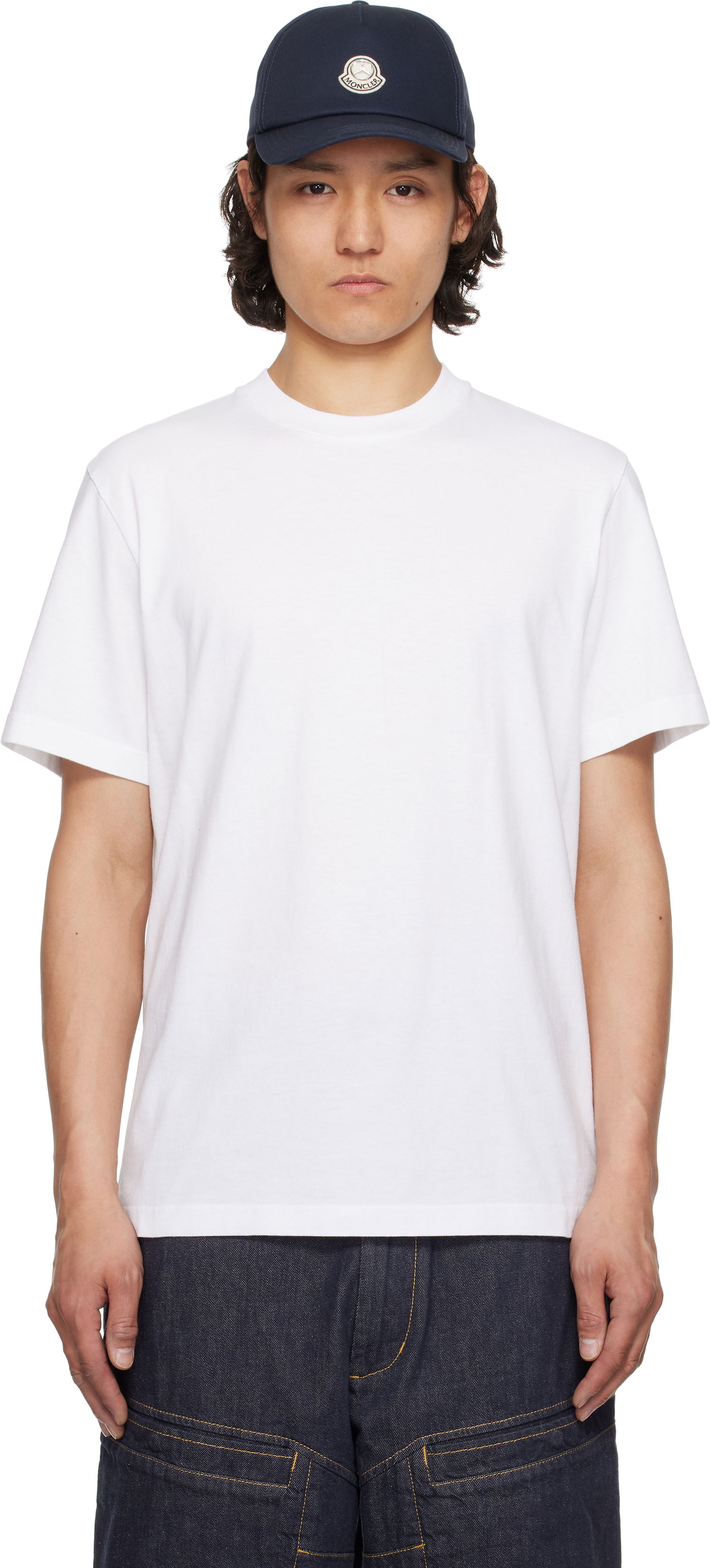 Kasket Moncler Moncler Genius Mercedes-Benz by NIGO Crewneck T-Shirt Mørkeblå | K14018C0000489AB9, 0