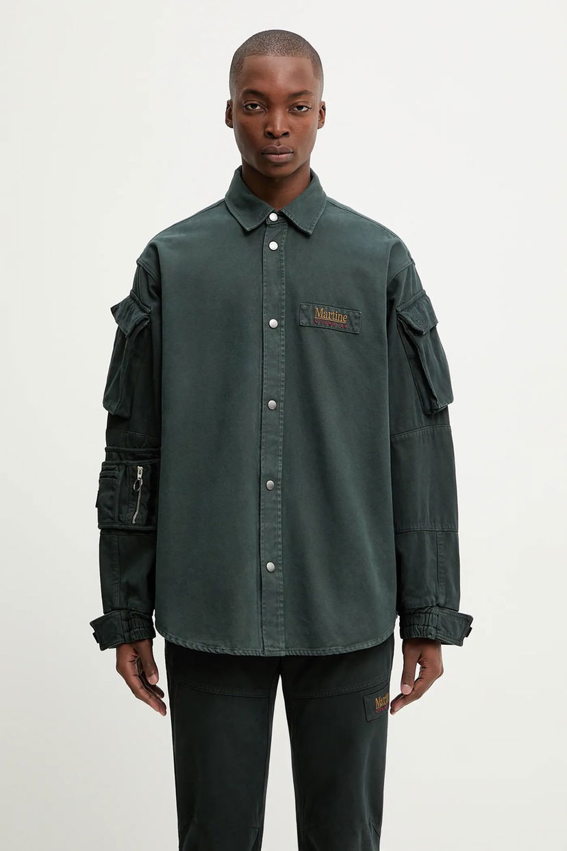 Skjorte Martine Rose Martine Rose Utility Relaxed Classic Collar Shirt Grøn | 475WP22414