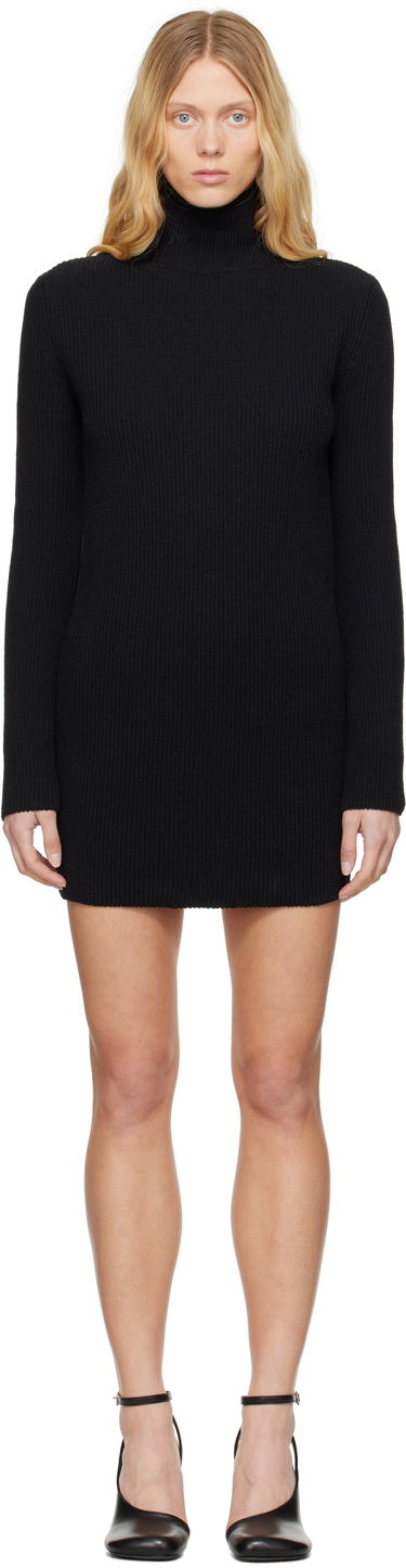 Sweater Maison Margiela MM6 Maison Margiela Slitted Turtleneck Minidress Sort | S62DA0040 M13124, 0