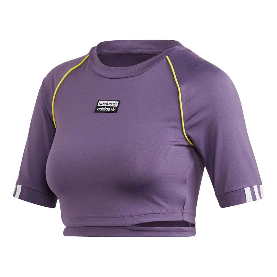 Crop top adidas Originals Originals Cropped Short Sleeve T-Shirt Lilla | FM2436, 0