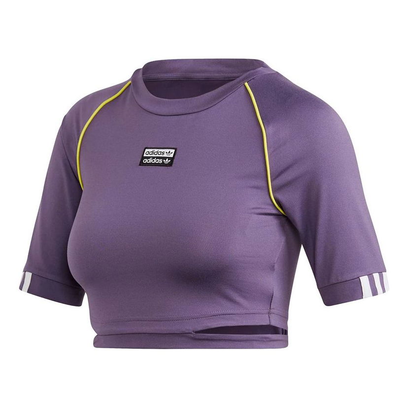 Crop top adidas Originals Originals Cropped Short Sleeve T-Shirt Lilla | FM2436