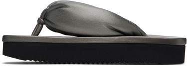 Skopleje Rick Owens Rick Owens Hollywood Lambskin Flip-Flops Grå | RP01E7811 LLPM, 2