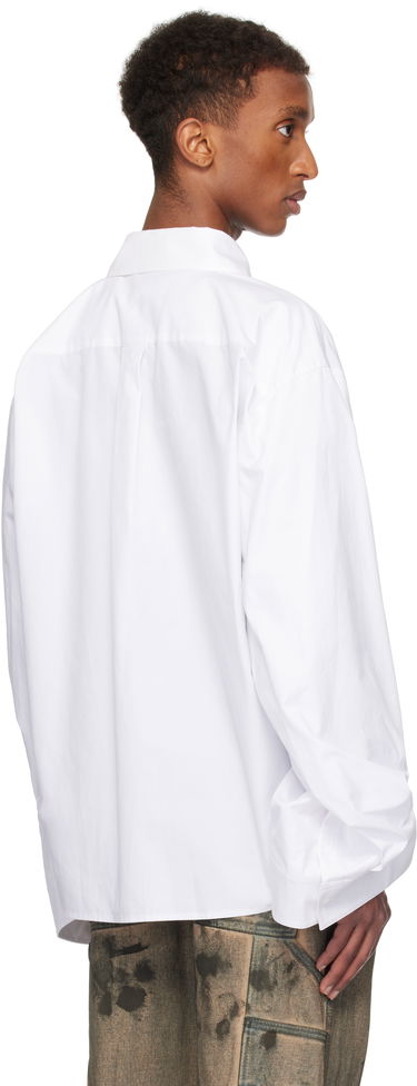 Skjorte We11done We11done Twisted Sleeve Button-Up Shirt Hvid | WD-SH3-24-110-U-WH, 2