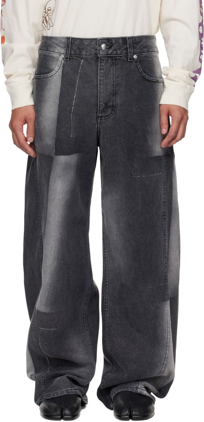Jeans Eckhaus Latta Eckhaus Latta Bend Jeans Sort | 1225-EL-PF25-SF