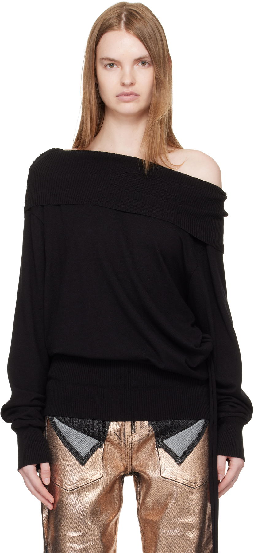 Sweater Ottolinger Ottolinger Upside Down Knit Sweater Sort | 107-104807-01