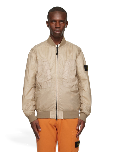 Bomberjakke Stone Island Garnent-Dyed Bomber Jacket Beige | 781542125