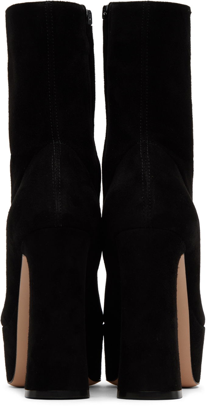 Sneakers og sko Gianvito Rossi Suede Platform Ankle Boots Sort | G73174.70RIC.CAM, 1