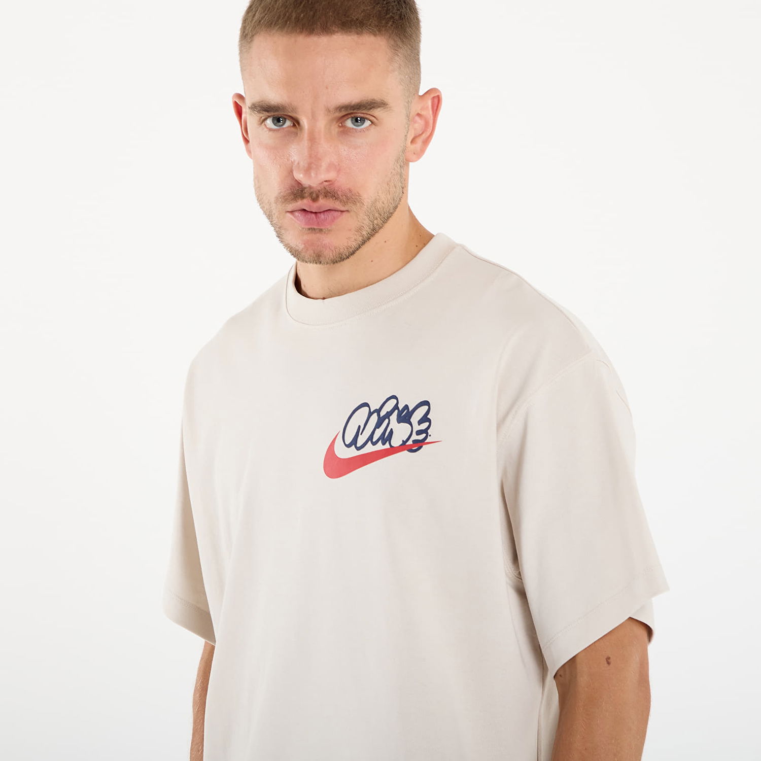 T-shirt Nike Nike Solo Swoosh T-Shirt Beige | IH4294-104, 1