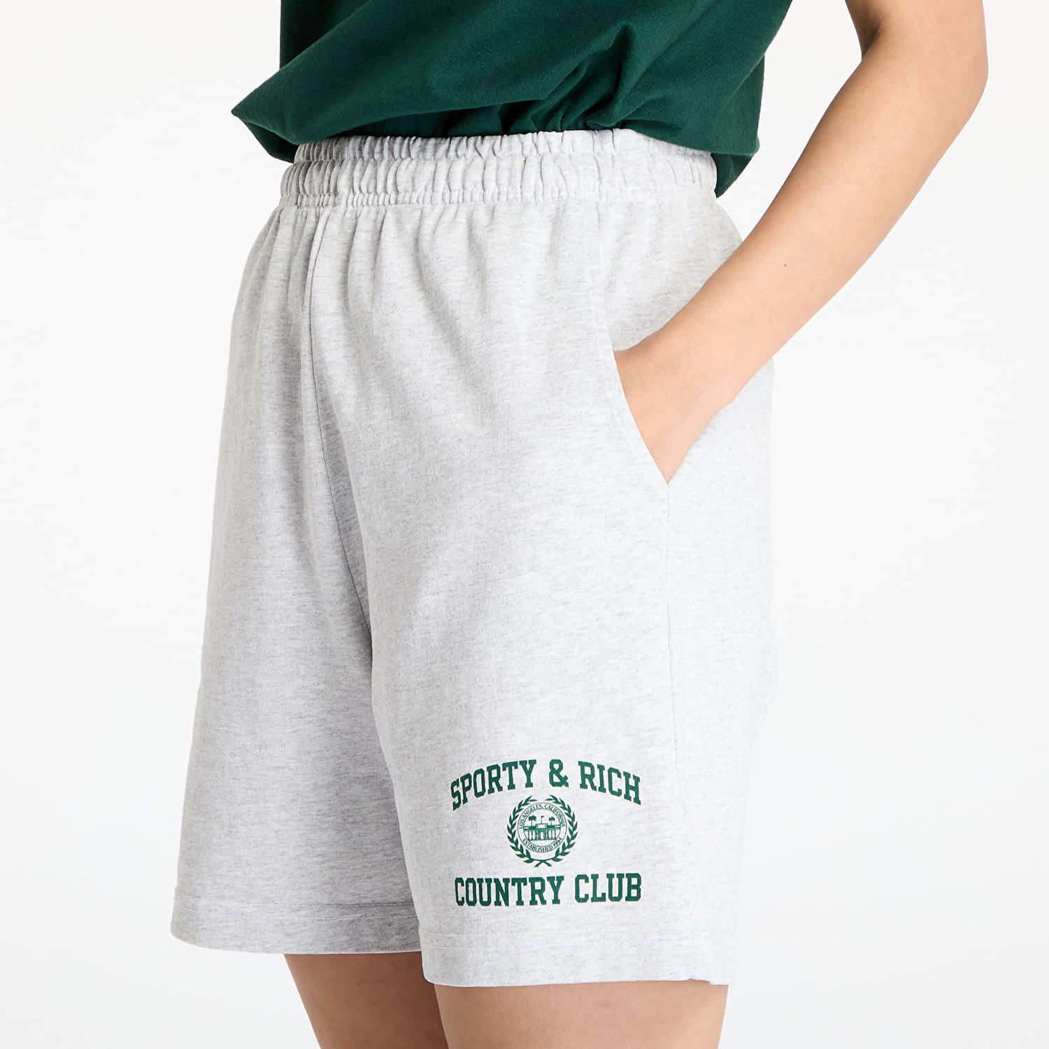 Shorts Sporty & Rich Sporty & Rich Varsity Crest Gym Shorts Grå | SH039606218GY03, 1