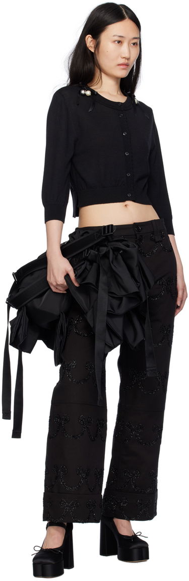 Bukser Simone Rocha Simone Rocha Patterned Wide-Leg Trousers Sort | 4101 1062, 3