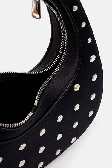 Skuldertaske Coperni Studded Swipe Baguette Bag Sort | COPBA60STF9003, 4