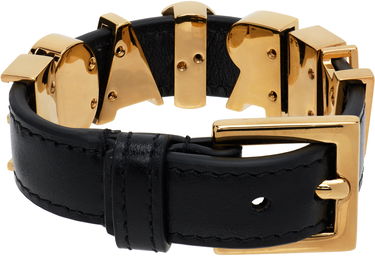 Armbånd Versace Versace Logo Leather Bracelet Sort | 1019930_1A00637, 1