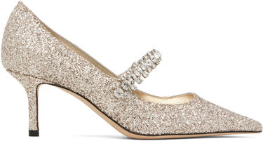 Sneakers og sko Jimmy Choo Jimmy Choo Bing 65 Crystal Embellished Glitter Pumps Metalisk | BING PUMP 65, 0
