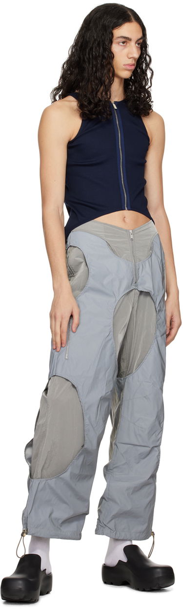 Tanktop Dion Lee Exclusive Fin Zipper Tank Top Mørkeblå | C3045S22, 3