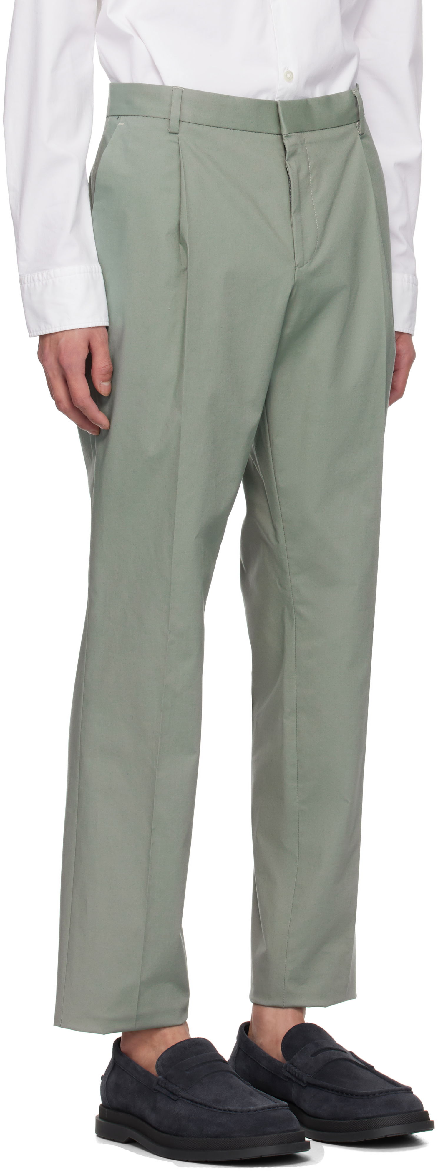 Bukser BOSS Hugo Pleated Trousers Grøn | 50532994, 1