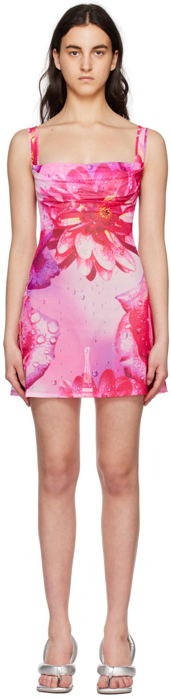 Kjole Miaou Miaou Ginger Floral Print Mini Dress Lyserød | 5018PM1DYR, 0