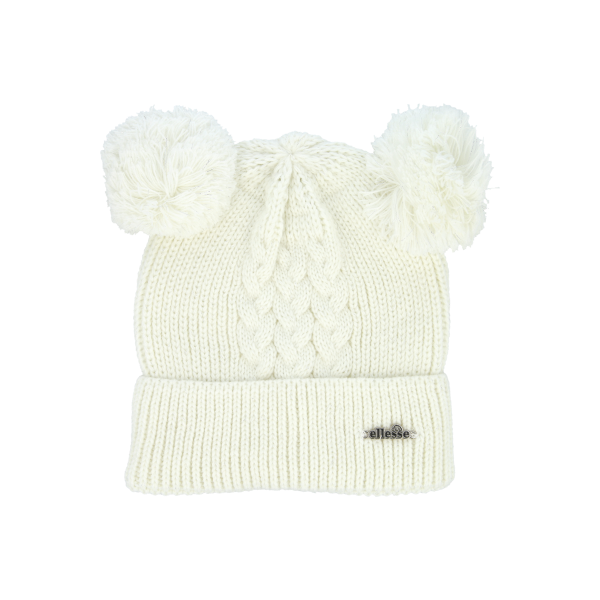 Beanie Ellesse Cable Knit Double Pom Pom Beanie Hvid | ELE233G302-10, 0