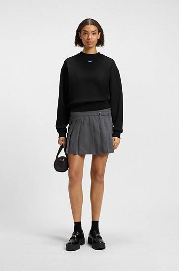 Sweater BOSS Terry Sweatshirt with Logo Badge Sort | 50534344, 1