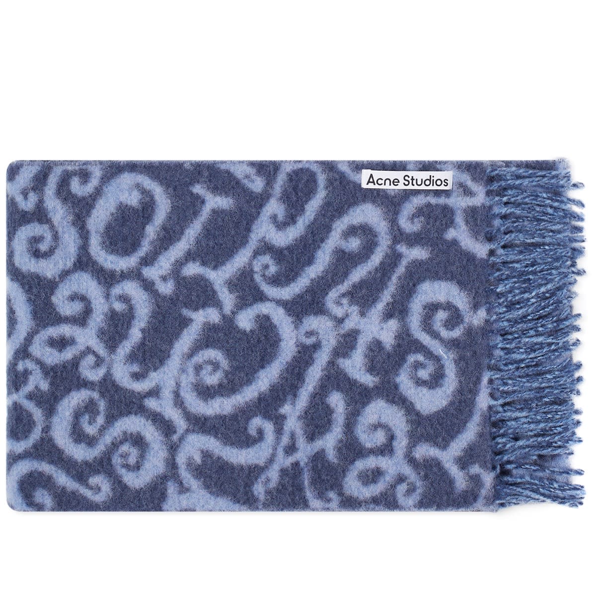 Tørklæde Acne Studios Volf Monogram Scarf Blå | CA0279-DJ1, 0