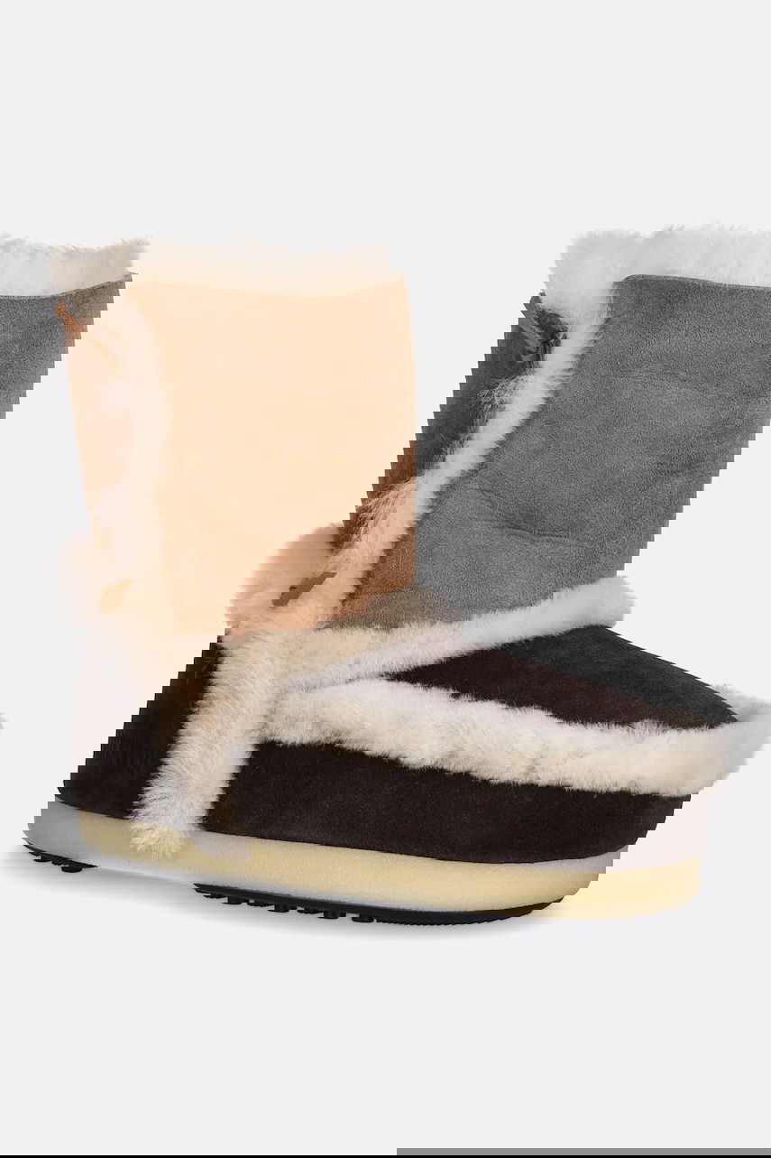 Sneakers og sko Moon Boot Two-Tone Suede Snow Boots with Shearling Trim EVX PATCH Brun | 80D1470060.MM05, 0