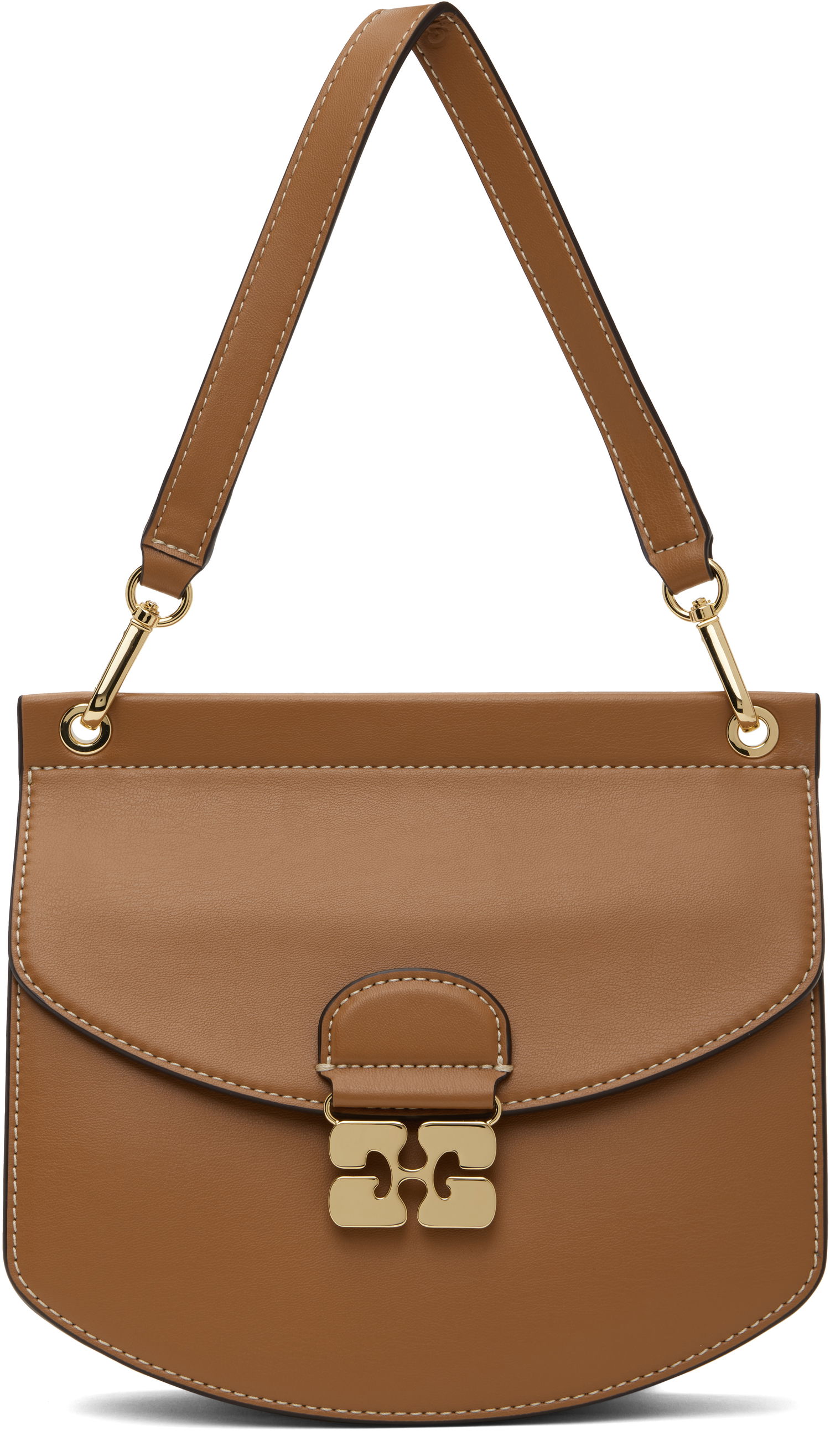 Håndtaske GANNI GANNI Small Apo-G Shoulder Bag Brun | A6448, 0