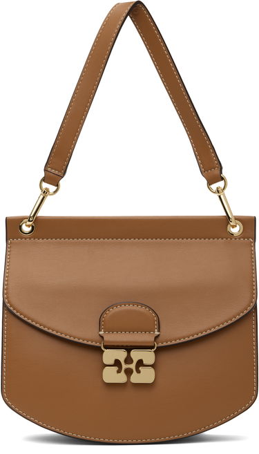 Håndtaske GANNI GANNI Small Apo-G Shoulder Bag Brun | A6448, 0