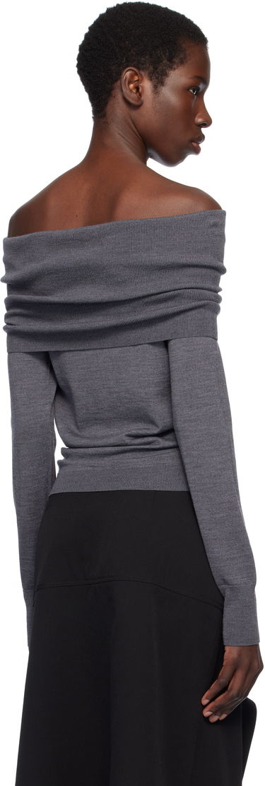 Sweater Stella McCartney Stella McCartney Off-The-Shoulder Light Wool Sweater Grå | 6K10403S2598, 2