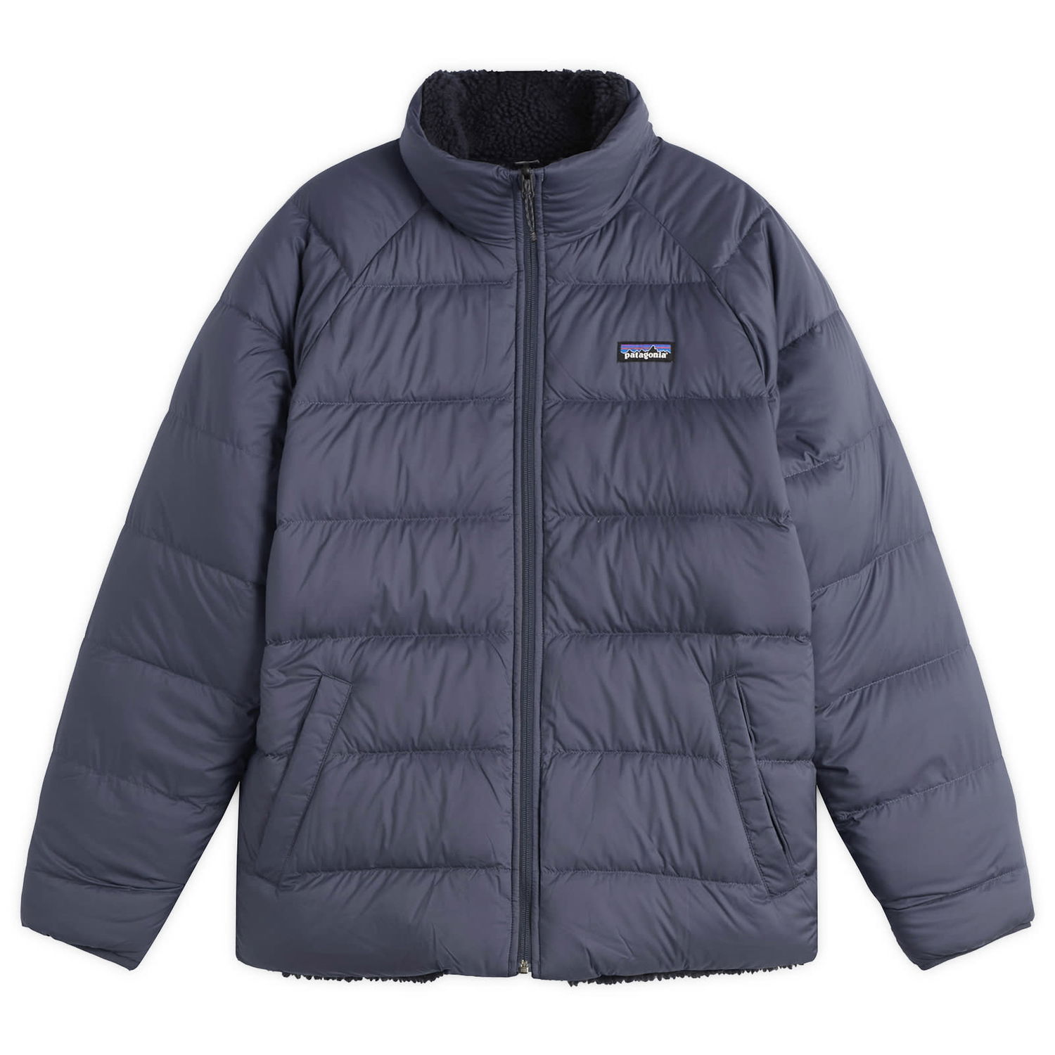 Puffer jakke Patagonia Reversible Silent Down Jacket Blå | 20670-SMDB, 1