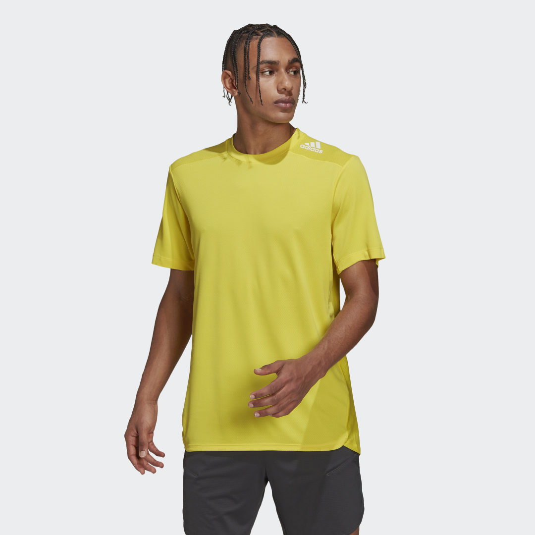 T-shirt adidas Originals Designed 4 Training HEAT.RDY HIIT Gul | HJ9773, 0