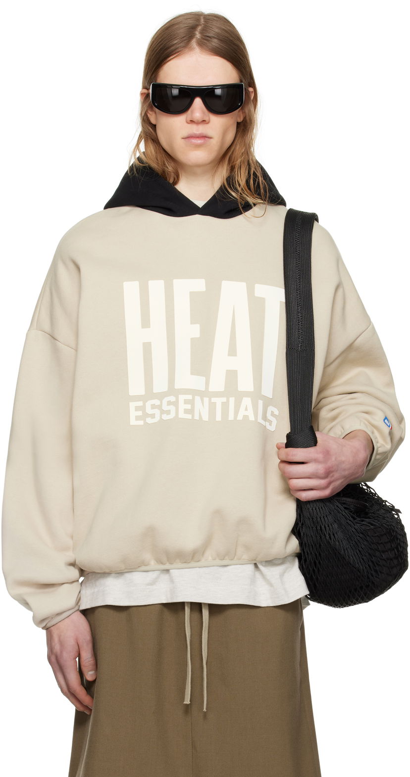 Sweatshirt Fear of God ESSENTIALS NBA Heat Pull Over Hoodie Beige | 192AL246302F
