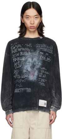 Maison MIHARA YASUHIRO Dog Print Long Sleeve T-Shirt