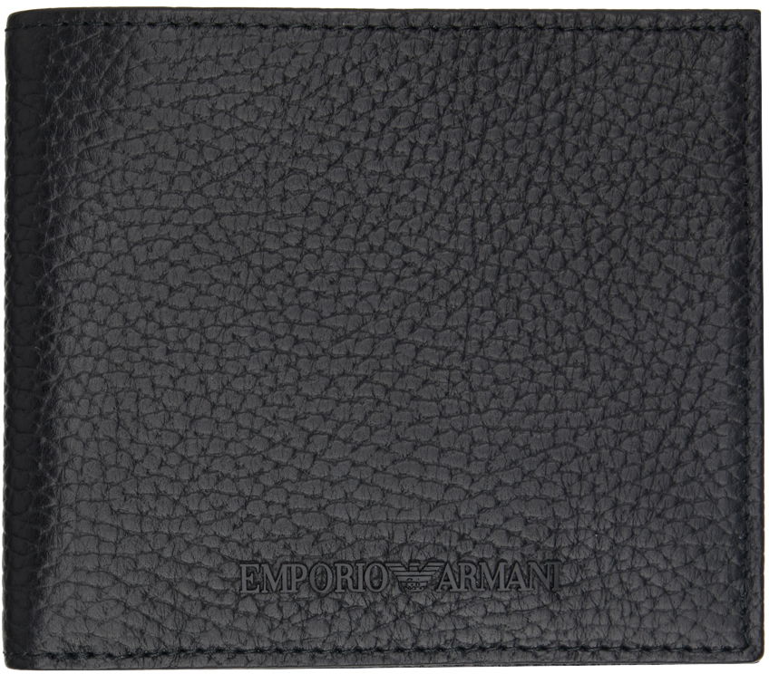 Tegnebog Emporio Armani Tumbled Leather Wallet Sort | Y4R168 Y068E, 0