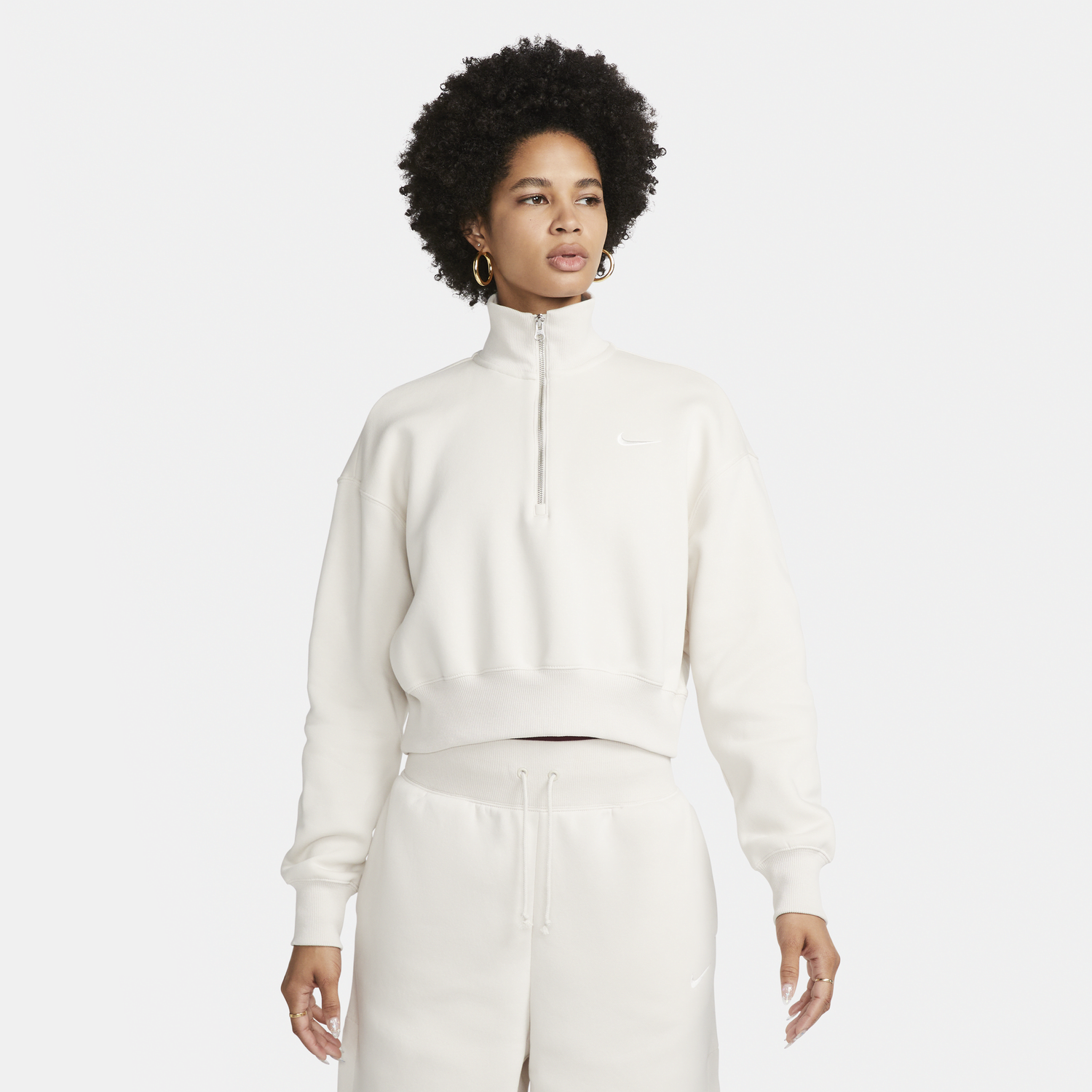 Sweatshirt Nike Sportswear Phoenix Fleece Beige | DQ5767-104, 0