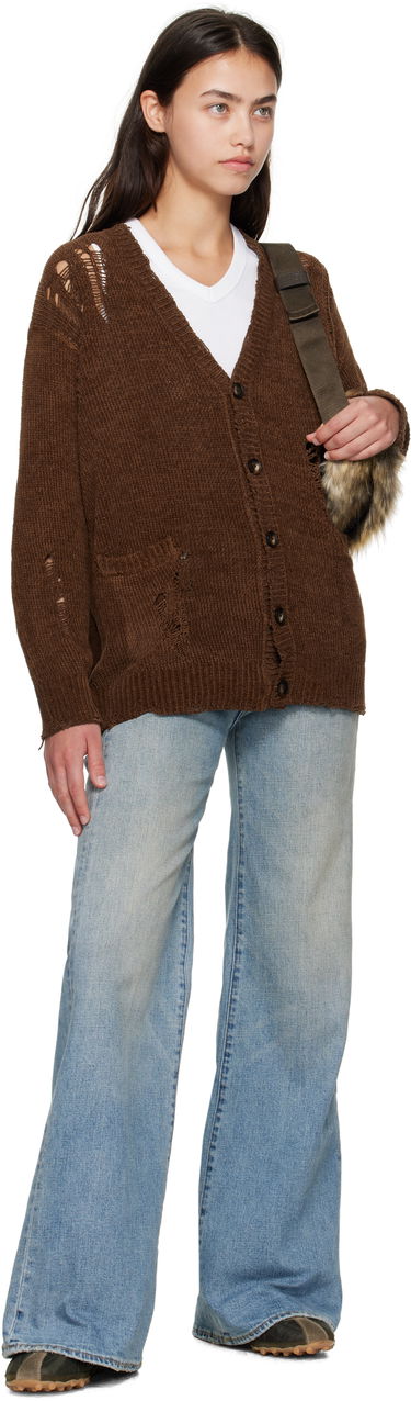 Sweater R13 R13 Chenille Boyfriend Cardigan Brun | R13WY237-Y224A, 3