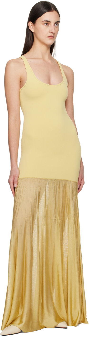 Kjole TOTEME TOTÊME Tank Maxi Dress Gul | 251-WRD0180-YA0138, 3