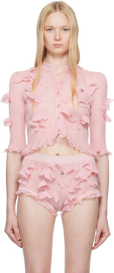 Trusser Coperni Coperni Knitted Butterfly Top Lyserød | COPML142Y3015, 0