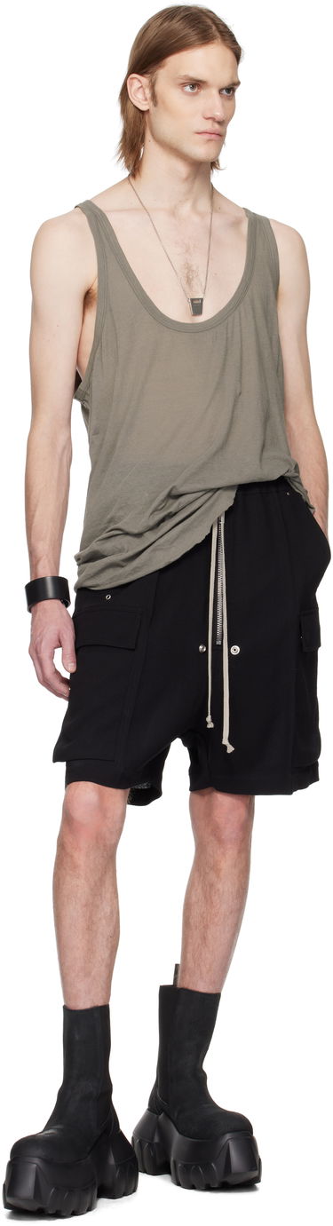 Tanktop Rick Owens Rick Owens Hollywood Low Cut Tank Top Grøn | RR01E5101 UC, 4