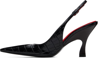Sneakers og sko Stella McCartney Elsa Pointed Toe Slingback Heels Sort | 810524AP0AU0, 2