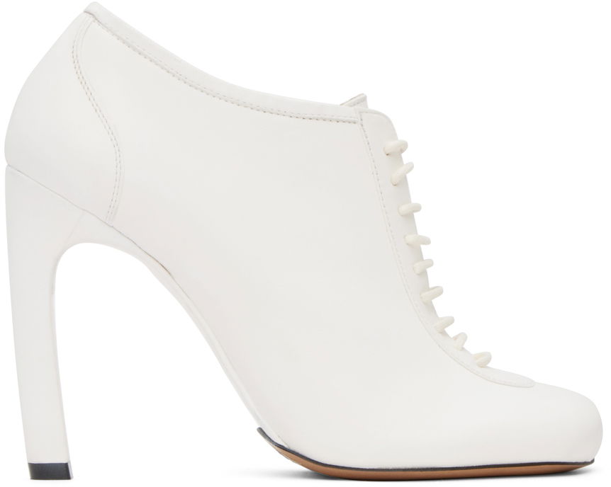Sneakers og sko Dries Van Noten Dries Van Noten Lace-Up Low Ankle Heels Hvid | 0020 DD396, 0