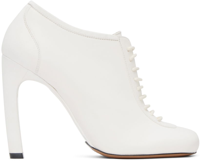 Sneakers og sko Dries Van Noten Dries Van Noten Lace-Up Low Ankle Heels Hvid | 0020 DD396